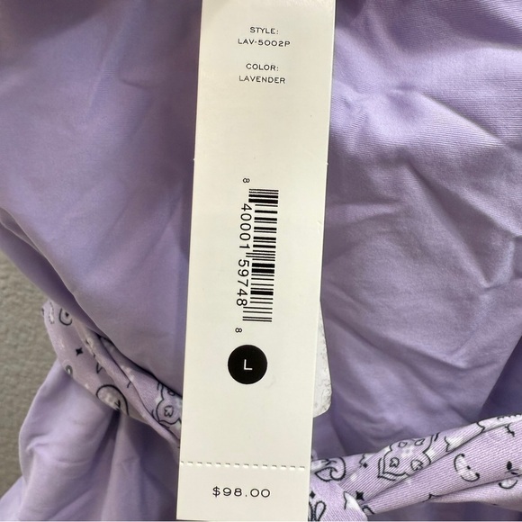 AQUA Bandana Belted One-Piece Swimsuit Size Large Purple New - Picture 7 of 7